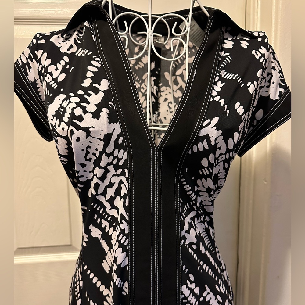Cache Vintage Beautiful Black and White Dress ‼️RARE‼️ NWT 🔖